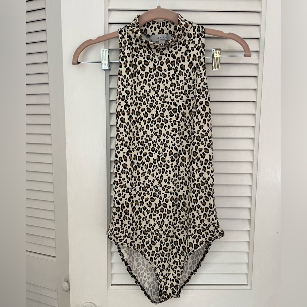 Leopard High-Neck Bodysuit